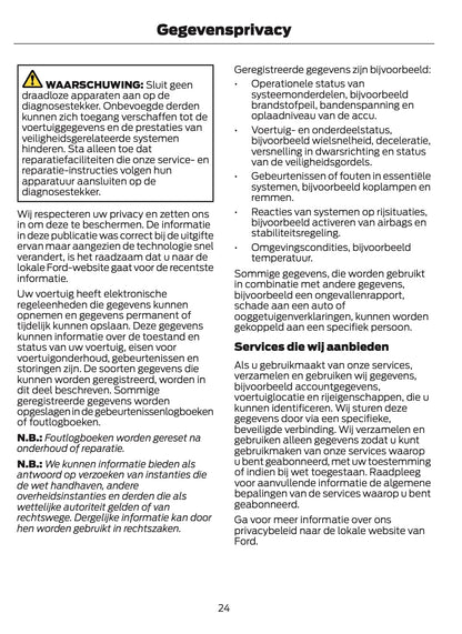 2024-2025 Ford Mustang Owner's Manual | Dutch