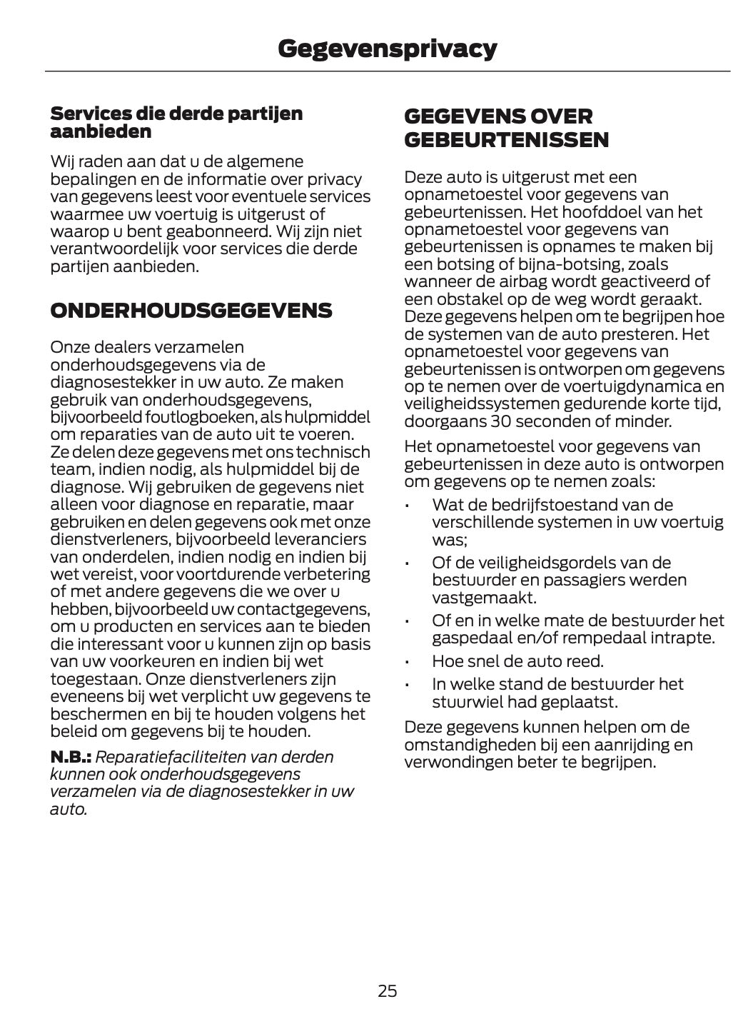 2024-2025 Ford Mustang Owner's Manual | Dutch