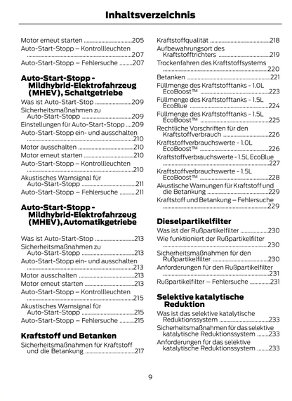 2023-2024 Ford Puma Owner's Manual | German