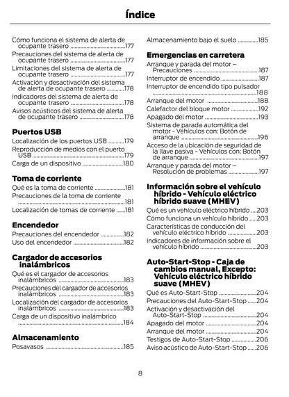 2023-2024 Ford Puma Owner's Manual | Spanish