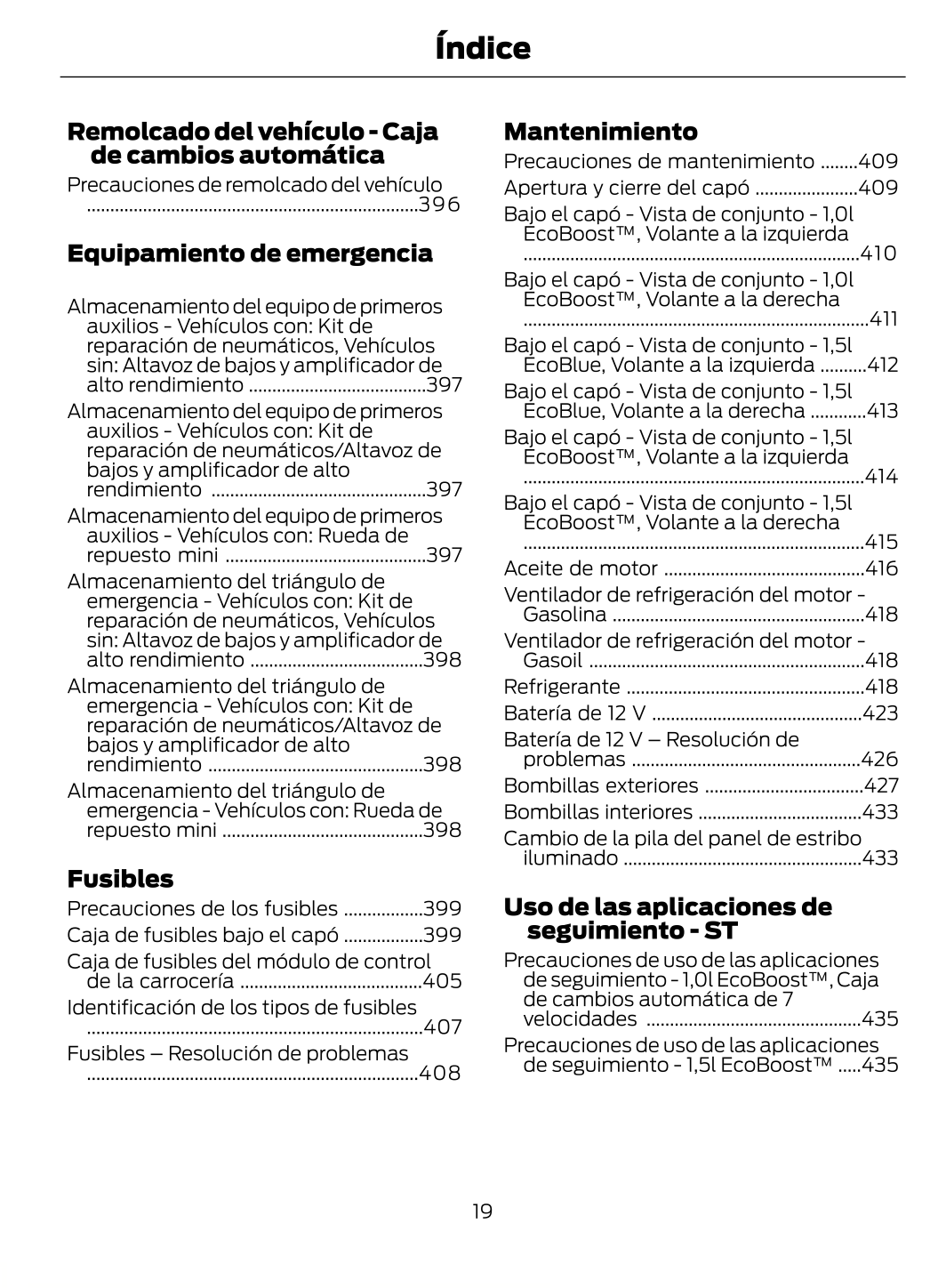 2023-2024 Ford Puma Manuel du propriétaire | Espagnol