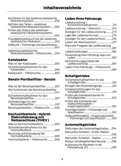 2025-2026 Ford Ranger Owner's Manual | German