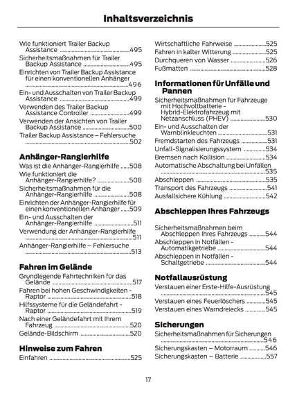2025-2026 Ford Ranger Owner's Manual | German