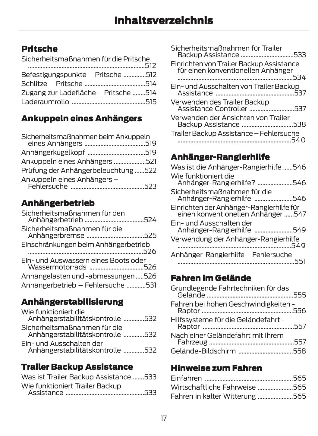 2026 Ford Ranger Owner's Manual | German