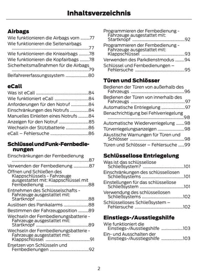 2026 Ford Ranger Owner's Manual | German