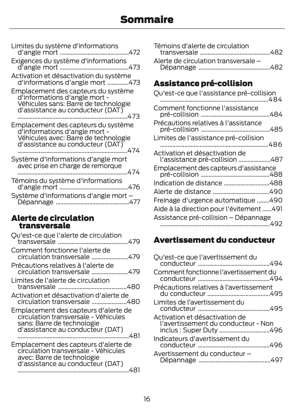 2026 Ford Ranger Owner's Manual | French