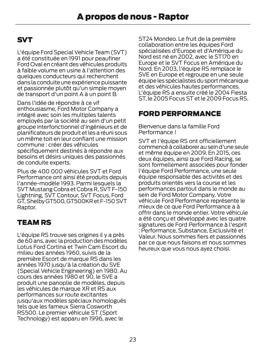 2026 Ford Ranger Owner's Manual | French