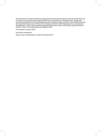 2024 Ford Tourneo Custom/Transit Custom Owner's Manual | German