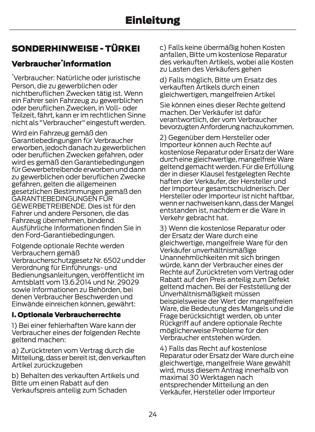 2026 Ford Tourneo Courier/Transit Courier Owner's Manual | German