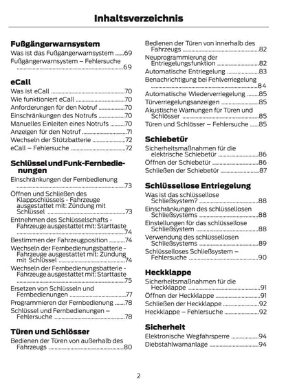 2026 Ford Tourneo Courier/Transit Courier Owner's Manual | German