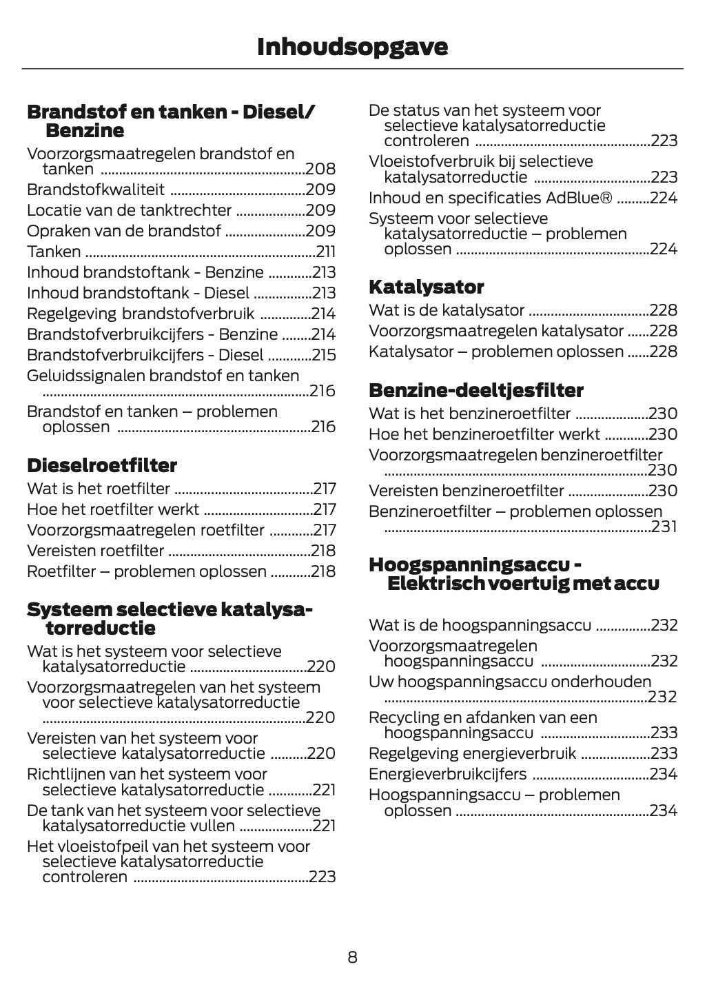 2026 Ford Tourneo Courier/Transit Courier Owner's Manual | Dutch