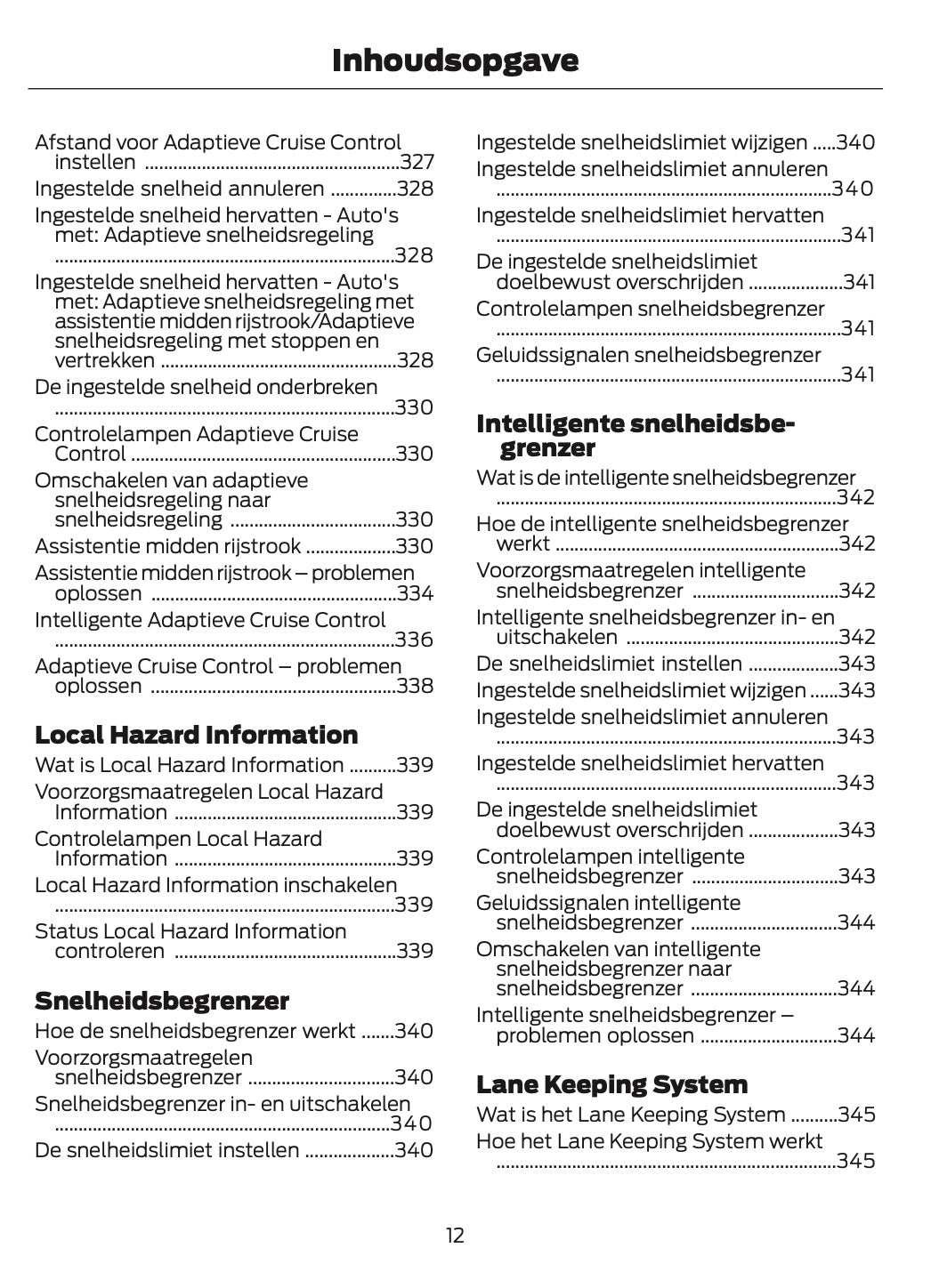 2026 Ford Tourneo Courier/Transit Courier Owner's Manual | Dutch