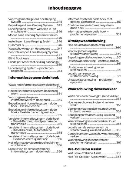 2026 Ford Tourneo Courier/Transit Courier Owner's Manual | Dutch
