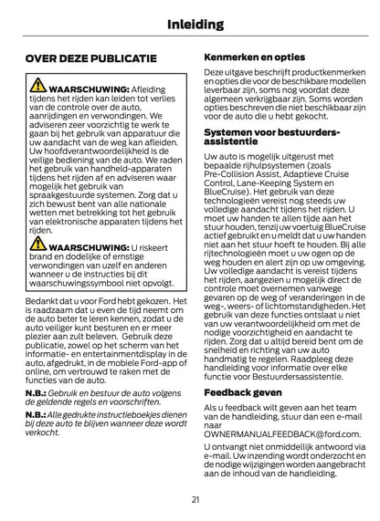 2026 Ford Tourneo Courier/Transit Courier Owner's Manual | Dutch