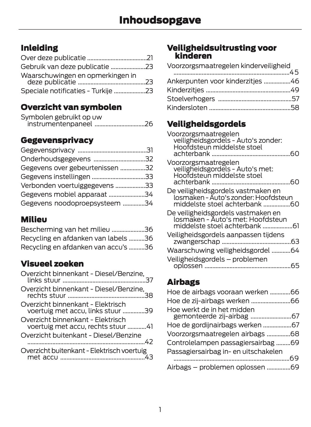 2026 Ford Tourneo Courier/Transit Courier Owner's Manual | Dutch