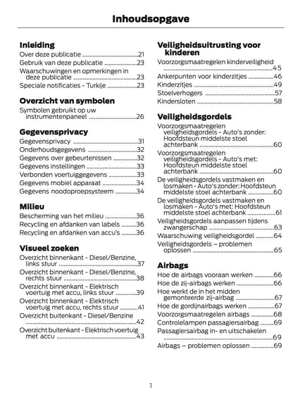 2026 Ford Tourneo Courier/Transit Courier Owner's Manual | Dutch