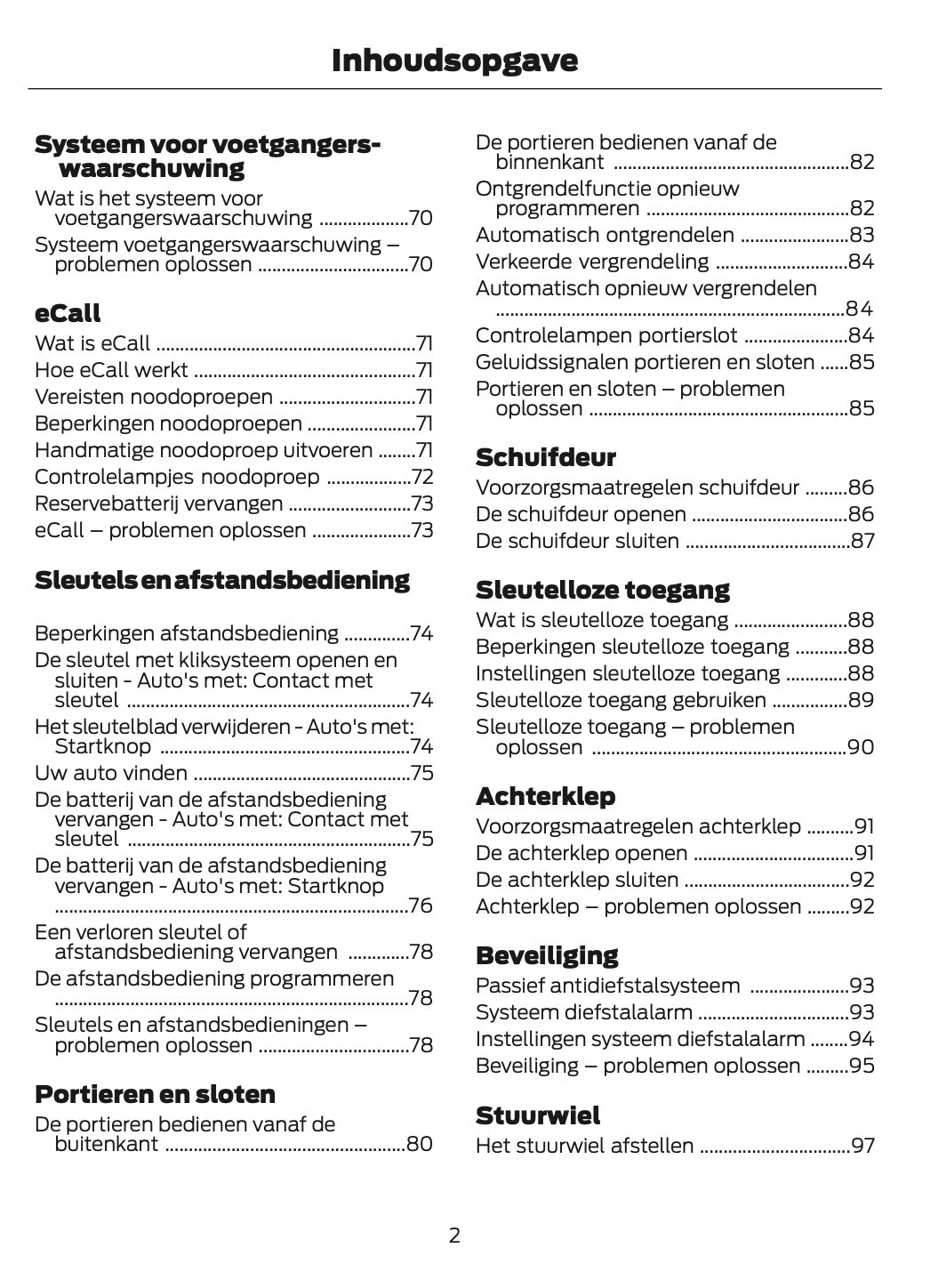 2026 Ford Tourneo Courier/Transit Courier Owner's Manual | Dutch