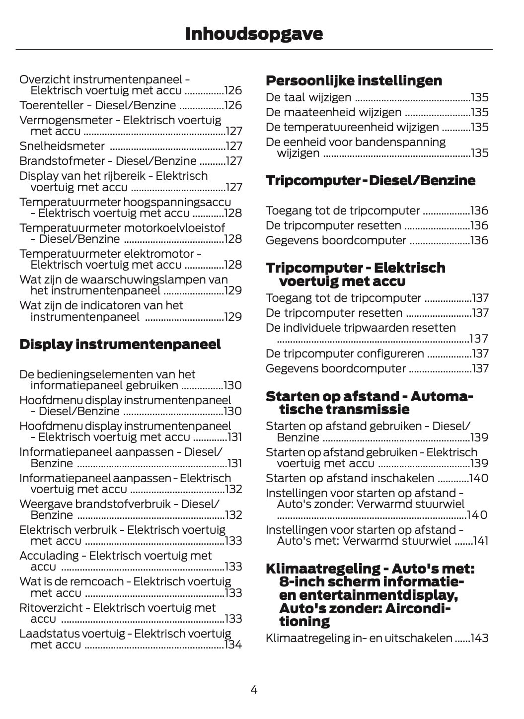 2026 Ford Tourneo Courier/Transit Courier Owner's Manual | Dutch
