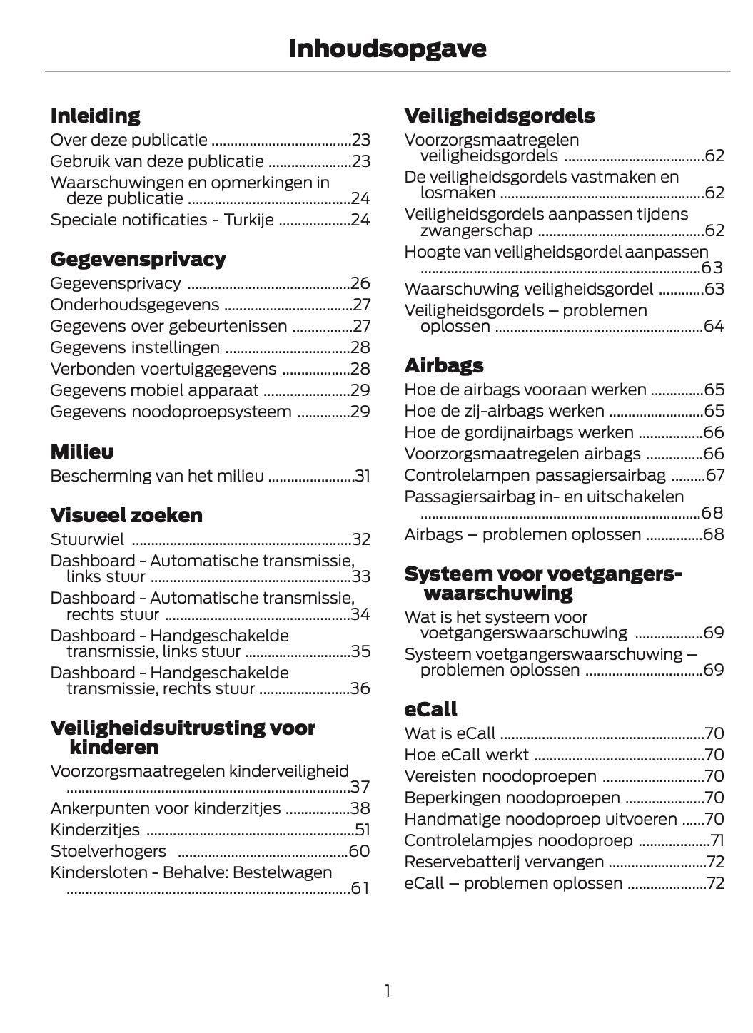 2024 Ford Tourneo Custom/Transit Custom Owner's Manual | Dutch