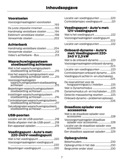 2024 Ford Tourneo Custom/Transit Custom Owner's Manual | Dutch