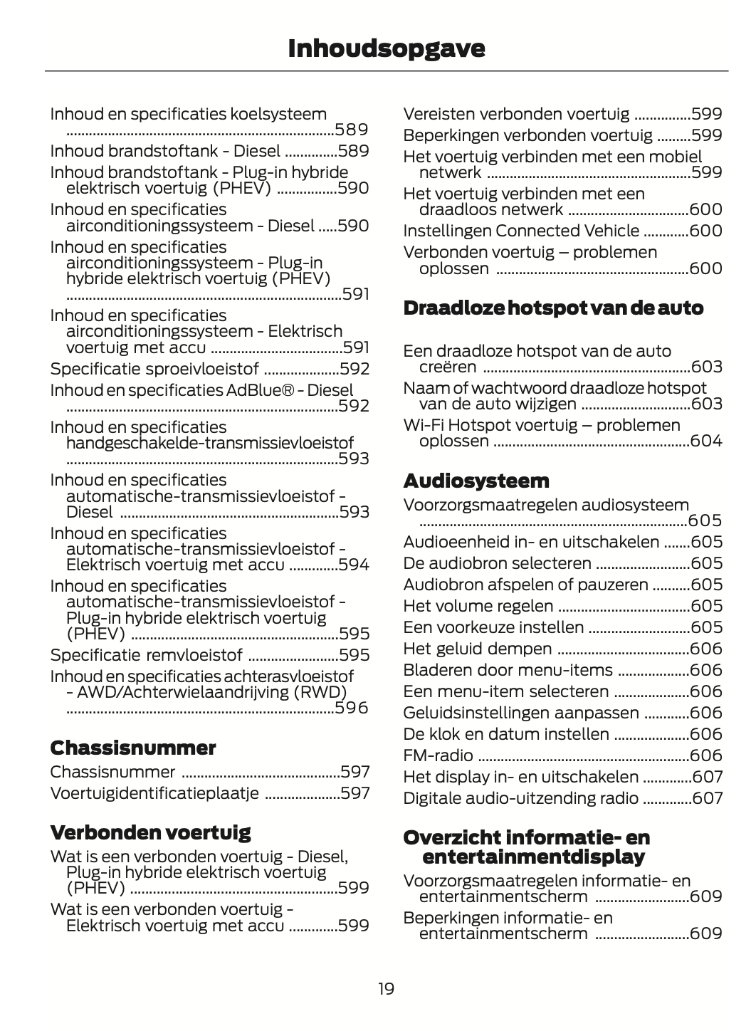 2024-2025 Ford Tourneo Custom/Transit Custom Owner's Manual | Dutch