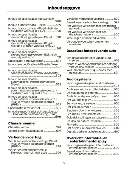 2024-2025 Ford Tourneo Custom/Transit Custom Owner's Manual | Dutch