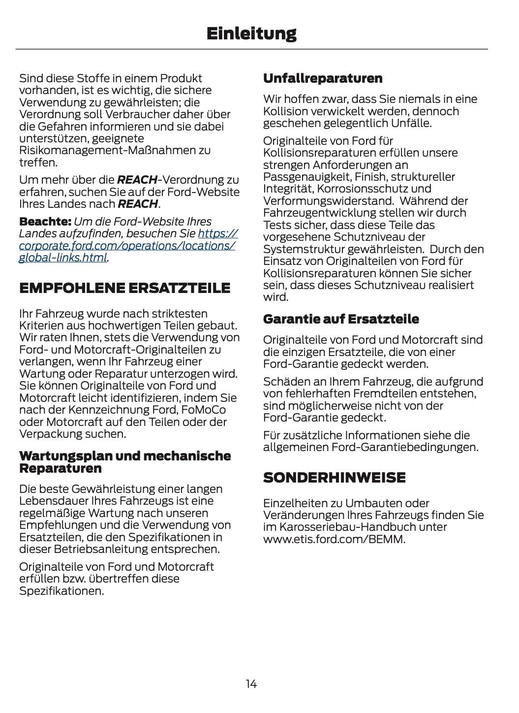 2021-2024 Ford Tourneo Custom/Transit Custom Owner's Manual | German