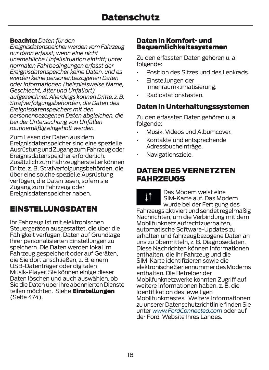 2021-2024 Ford Tourneo Custom/Transit Custom Owner's Manual | German