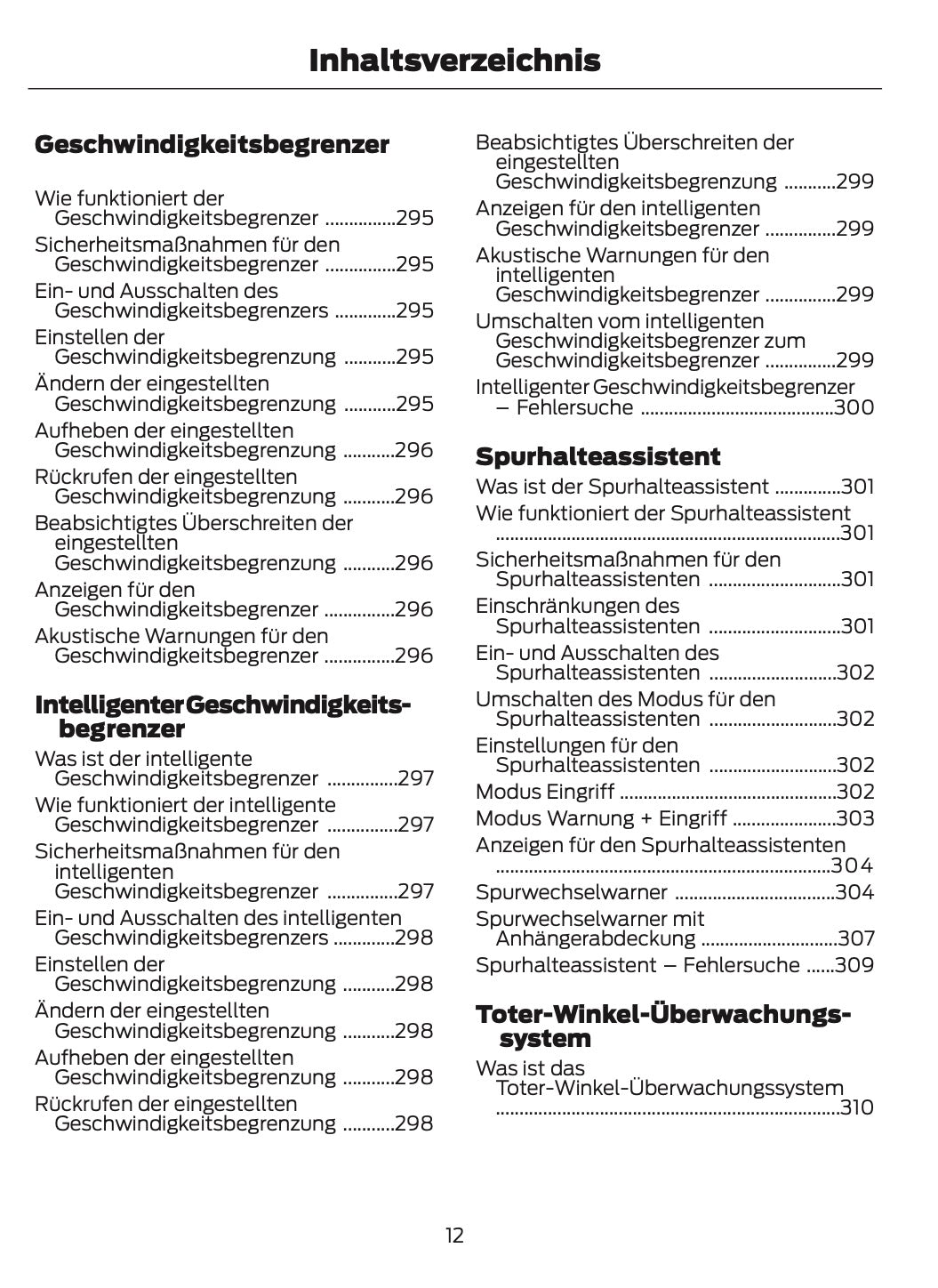 2023-2024 Ford Tourneo Custom/Transit Custom Owner's Manual | German