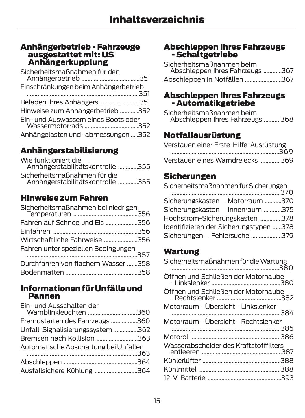 2023-2024 Ford Tourneo Custom/Transit Custom Owner's Manual | German