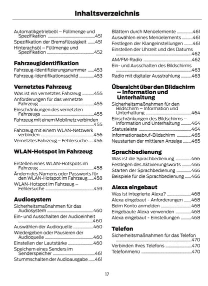 2023-2024 Ford Tourneo Custom/Transit Custom Owner's Manual | German