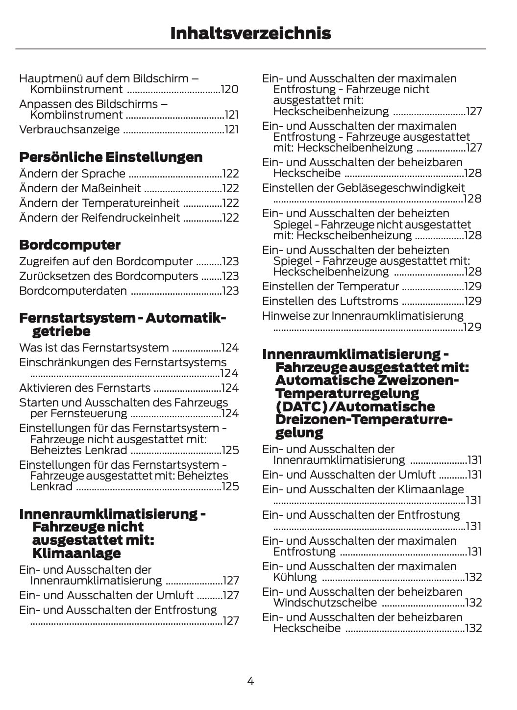 2023-2024 Ford Tourneo Custom/Transit Custom Owner's Manual | German