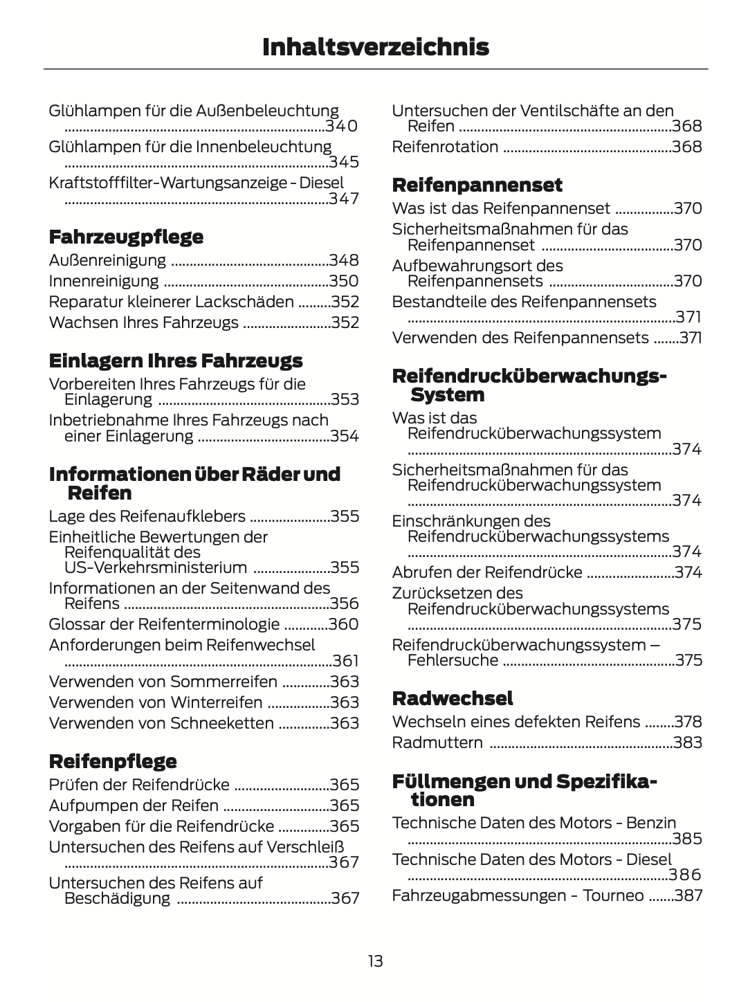 2024 Ford Tourneo Courier/Transit Courier Owner's Manual | German