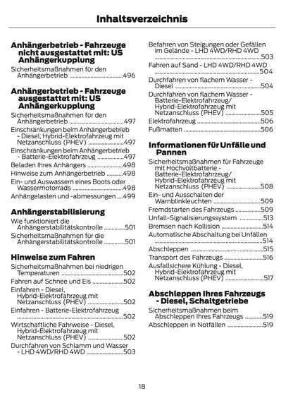 2026 Ford Tourneo Custom/Transit Custom Owner's Manual | German