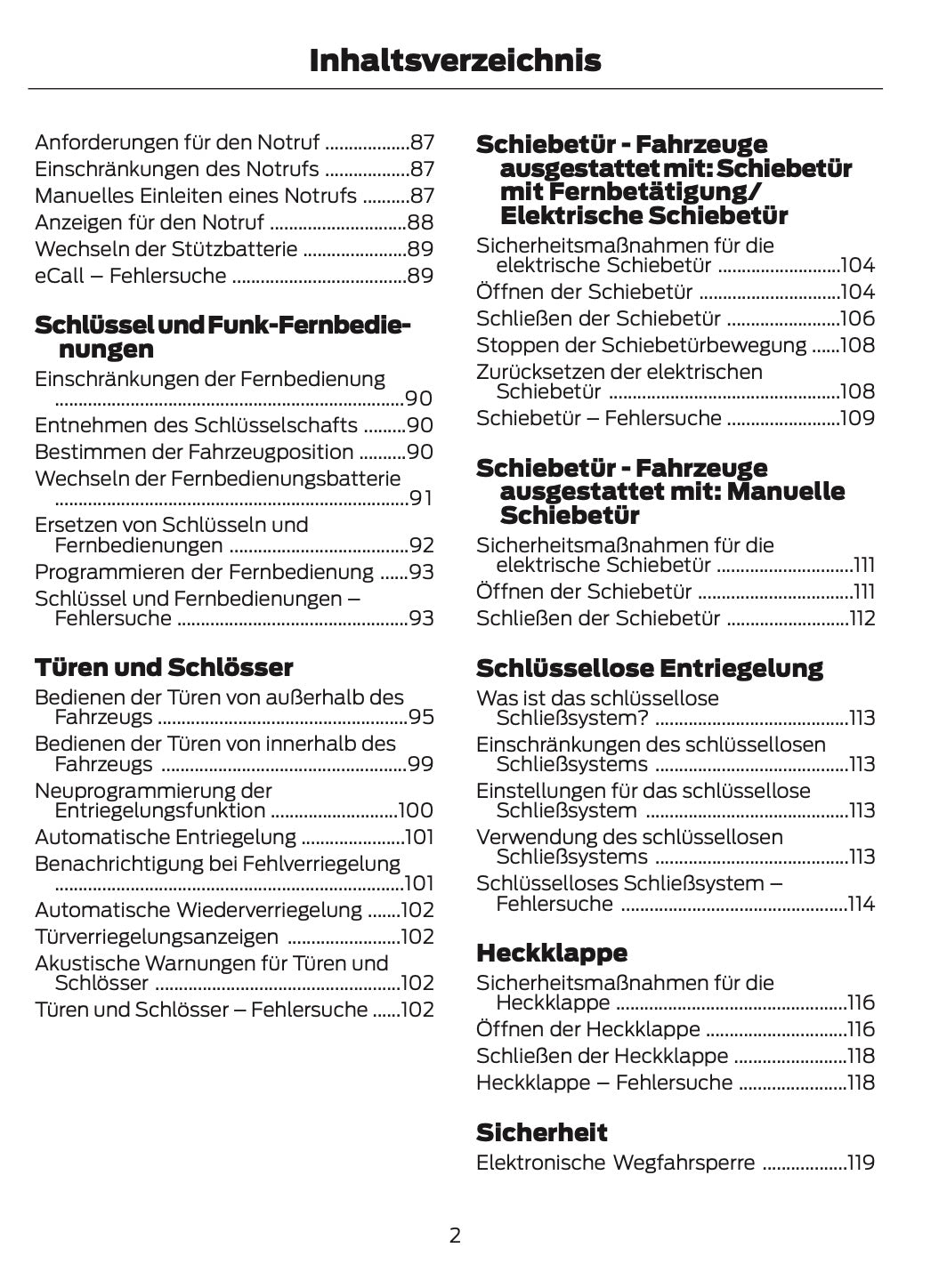 2026 Ford Tourneo Custom/Transit Custom Owner's Manual | German