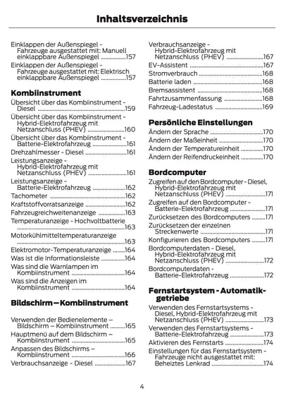 2026 Ford Tourneo Custom/Transit Custom Owner's Manual | German