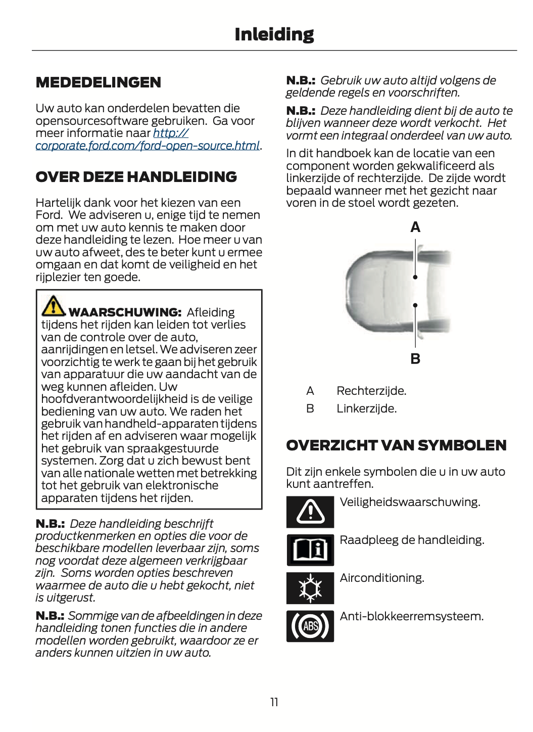 2021-2024 Ford Tourneo Custom/Transit Custom Owner's Manual | Dutch