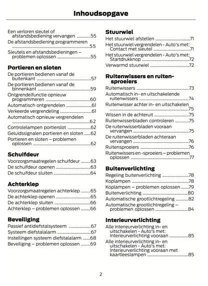 2024 Ford Tourneo Courier/Transit Courier Owner's Manual | Dutch