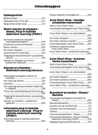 2026 Ford Tourneo Custom/Transit Custom Owner's Manual | Dutch