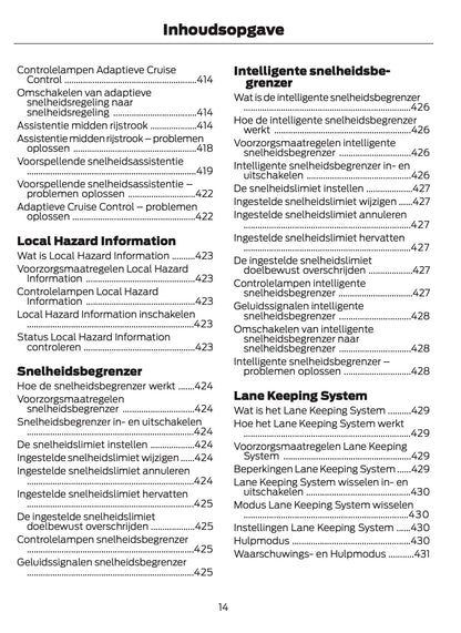 2026 Ford Tourneo Custom/Transit Custom Owner's Manual | Dutch