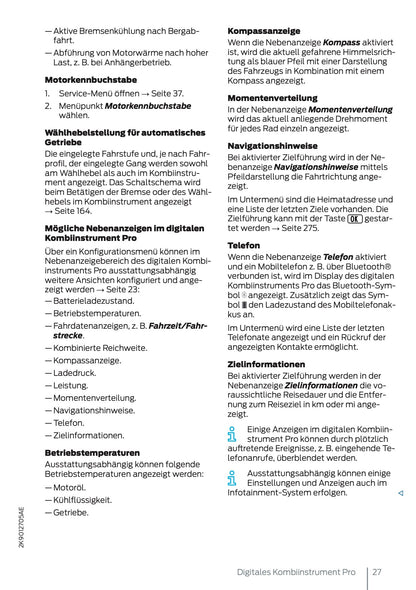 2025 Ford Tourneo Connect/Transit Connect PHEV Owner's Manual | German