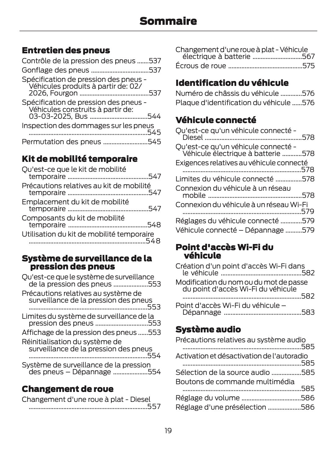 2026 Ford Transit Owner's Manual | French