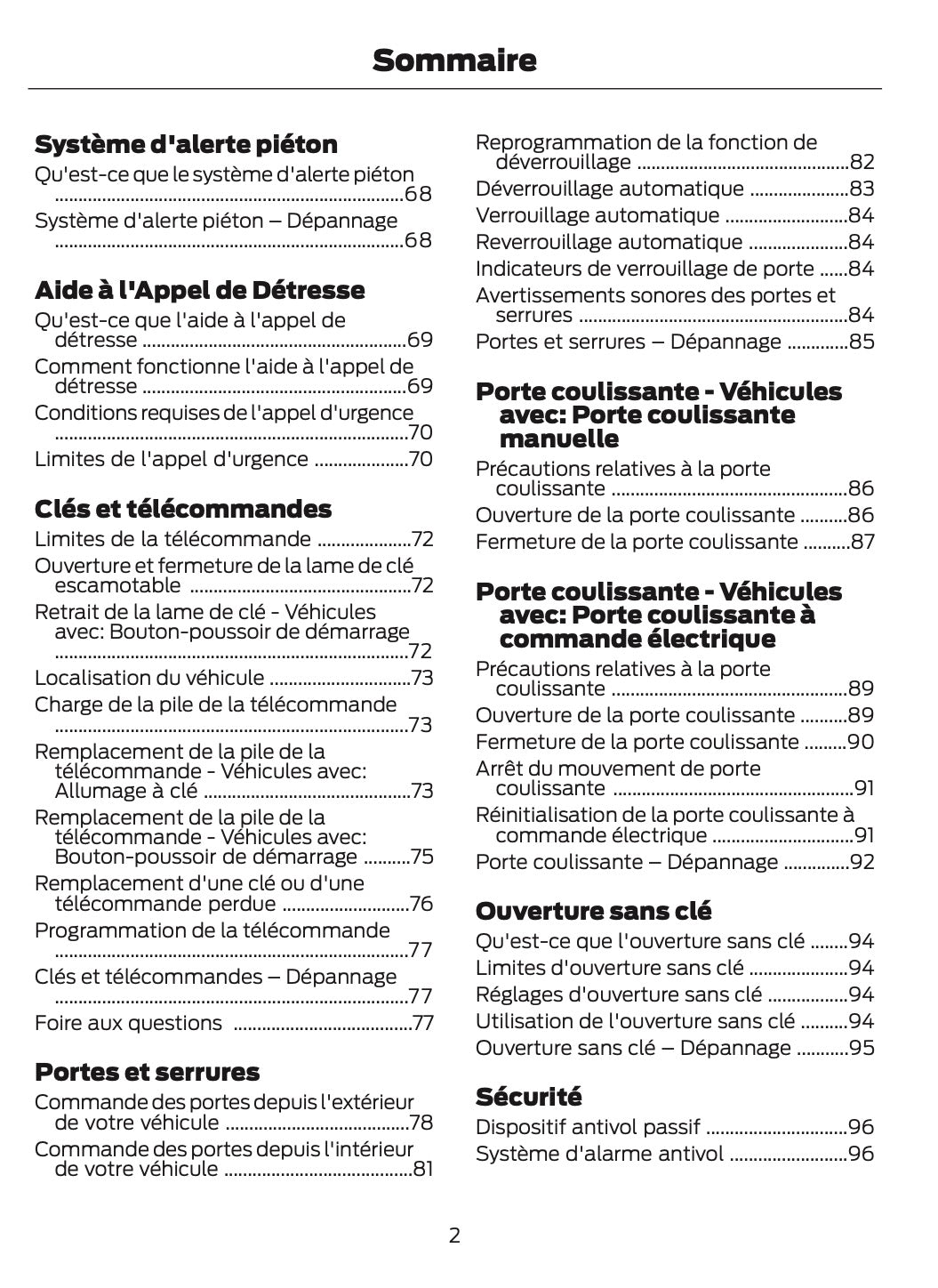 2026 Ford Transit Owner's Manual | French