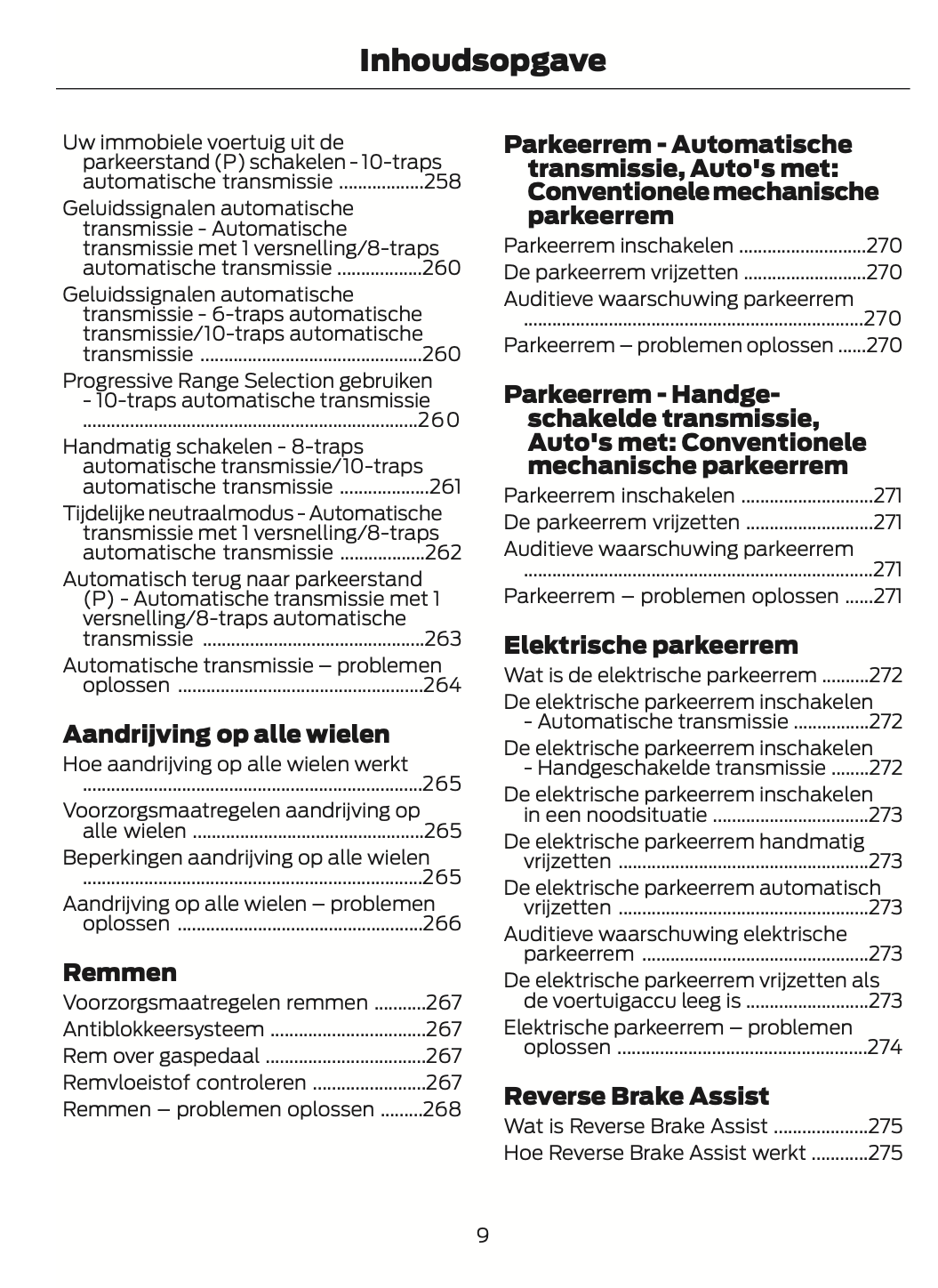 2024-2025 Ford Transit Owner's Manual | Dutch