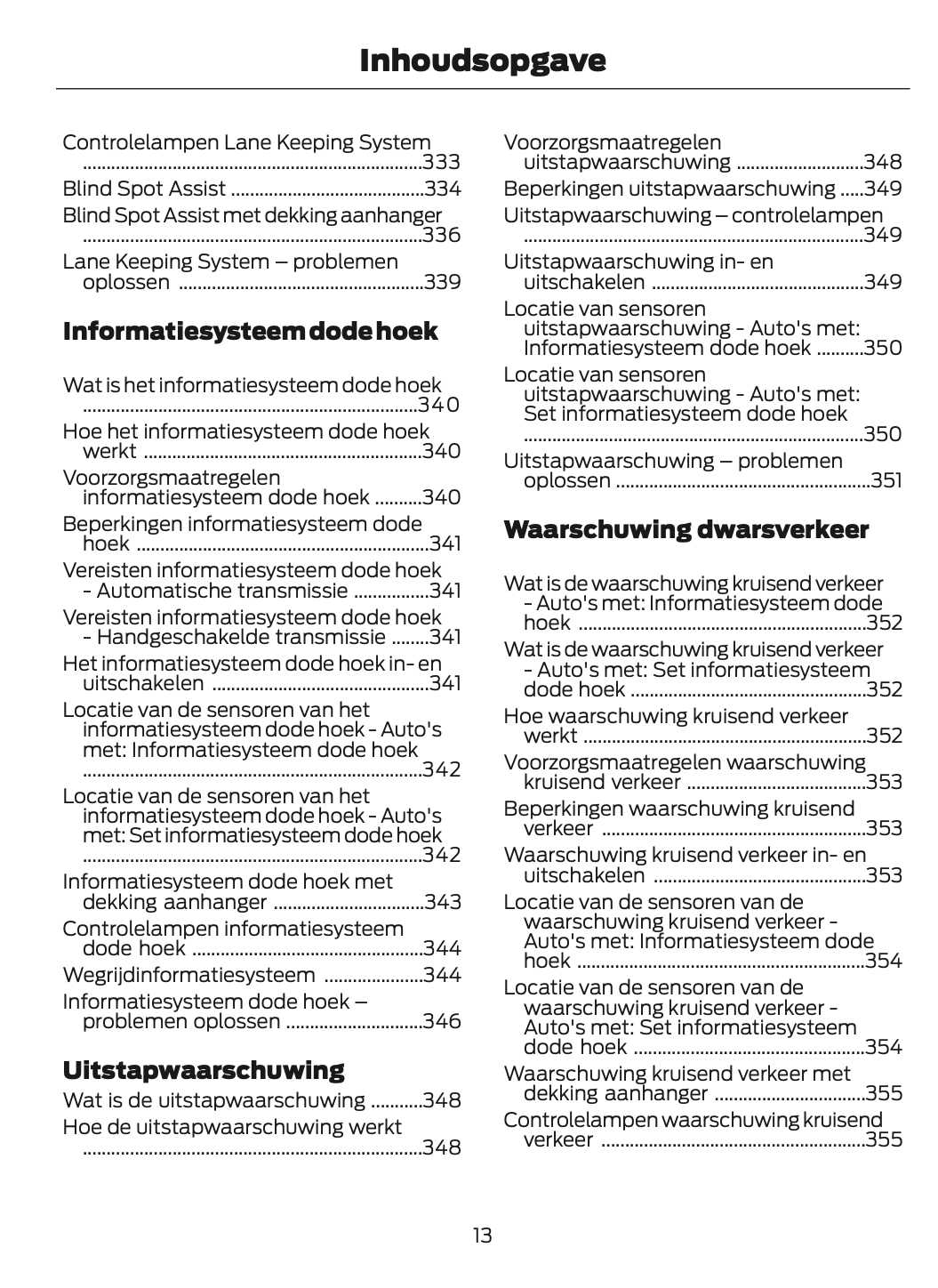 2024-2025 Ford Transit Owner's Manual | Dutch