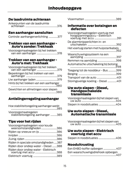 2024-2025 Ford Transit Owner's Manual | Dutch