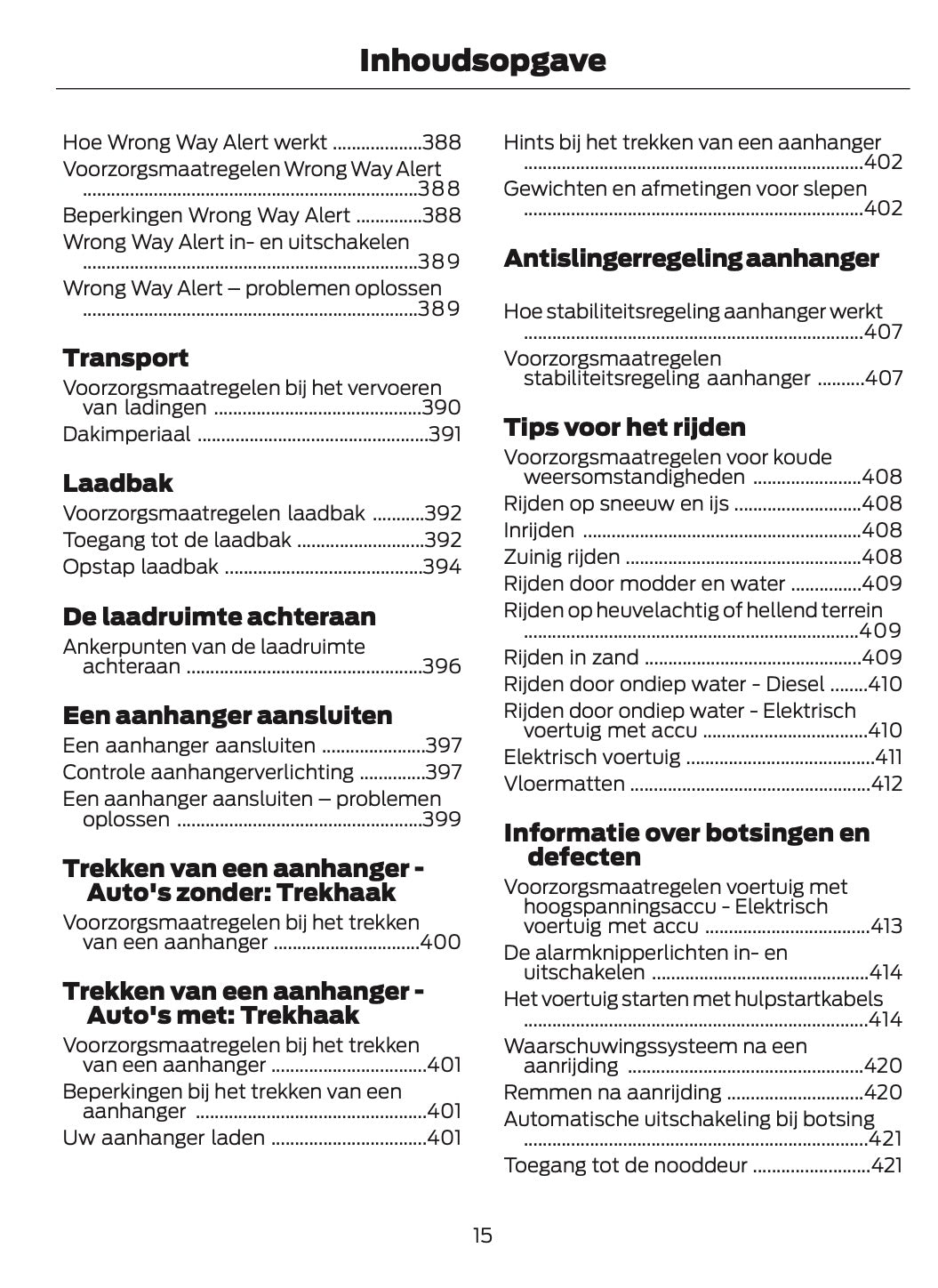 2026 Ford Transit Owner's Manual | Dutch