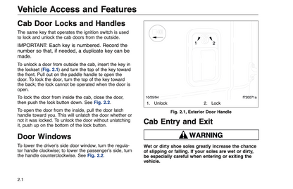 1998 Freightliner Business Class Trucks Owner's Manual | English