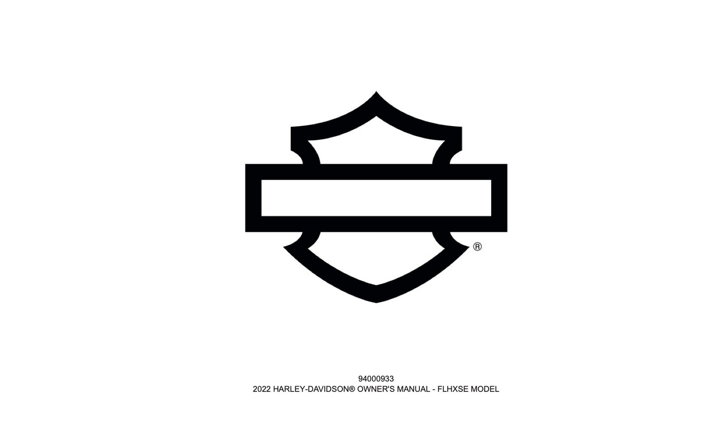 2022 Harley-Davidson FLHXSE Owner's Manual | English US