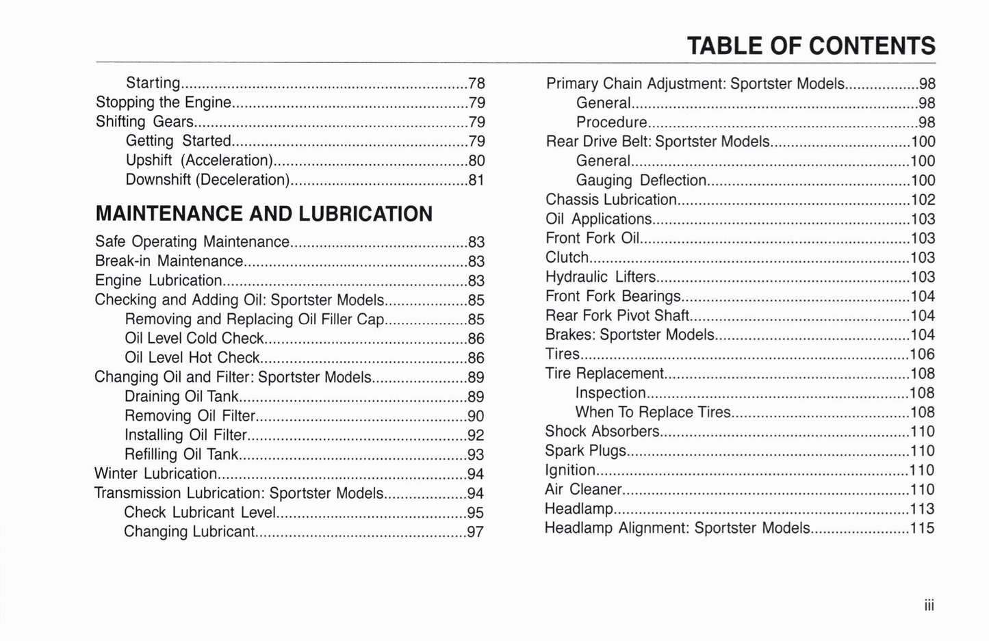 2008 Harley-Davidson Sportster Owner's Manual | English